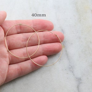 1 Pair Beading Hoop Earring Wire 40mm, 25mm, 18mm, 16mm, 10mm Earring Wires Earring Hook Component image 7