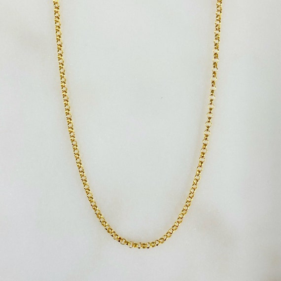 Ready to Wear 14k Gold Filled Rolo 16" Chain Necklace, 1.4mm Thick Chain