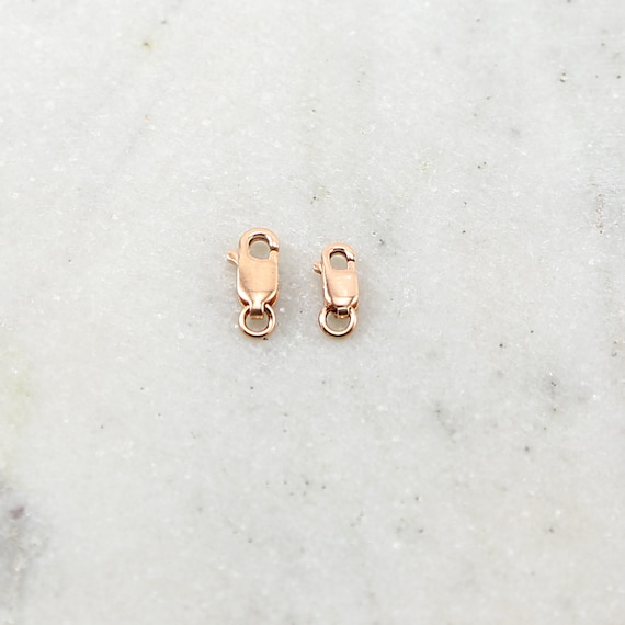 14K Rose Gold Filled Rectangle Lobster Clasp Choose your Size 10.25mm, 8.25mm Jewelry Making Supplies Chain Findings