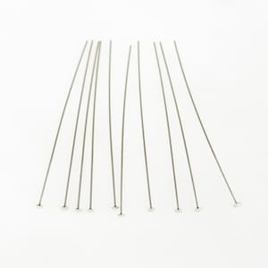 10 Pieces 1.5 Inch Thin Head Pin 26 Gauge Sterling Silver Stringing Bead Supplies Jewelry Making Pin