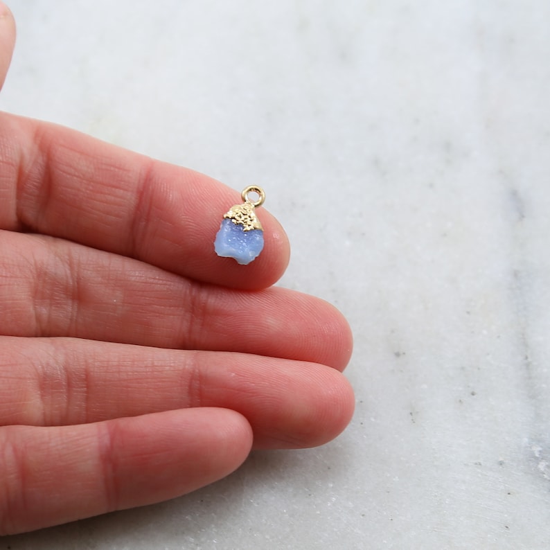 1 Piece Unique Teardrop Shaped Druzy Charm 1 Loop Pendant Drop Etsy