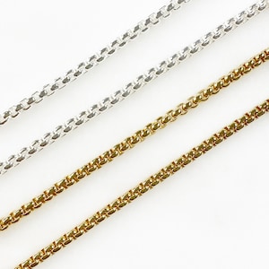 Base metal thick venetian box chain choose your color jewelry making chains / sold by the foot / bulk unfinished chain