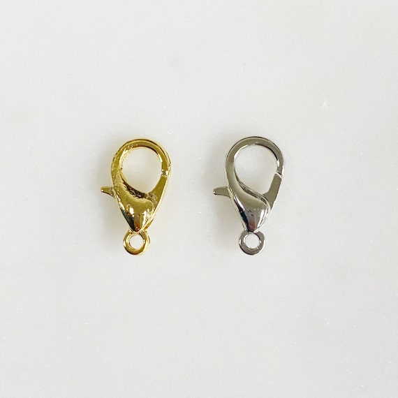 10 Piece 12mm Rounded Lobster Clasp Choose Your Color Gold or Silver Clasp Jewelry Making Supplies Clasp Findings