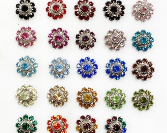 10 piece  swarovski crystal flower 12mm rhinestone glue on component authentic austrian crystal