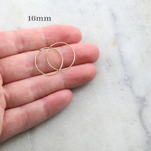 1 Pair Beading Hoop Earring Wire 40mm, 25mm, 18mm, 16mm, 10mm Earring Wires Earring Hook Component image 4