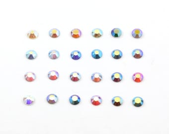 Size 16 ss=3.8mm-4mm swarovski  crystal aurora borealis ab flat back crystal rhinestone  / sold by the gross  144 pieces