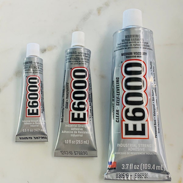 E6000 Industrial Strength Adhesive Glue Small. Medium, Large Tube Rhinestone Glue Jewelry Supply