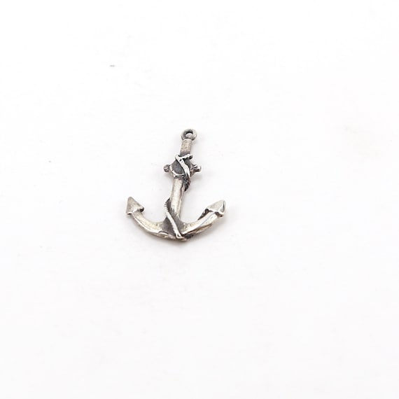 Large Sterling Silver Anchor Nautical Ocean Charm Detailed Pendant Pirate Captain Ship Charm