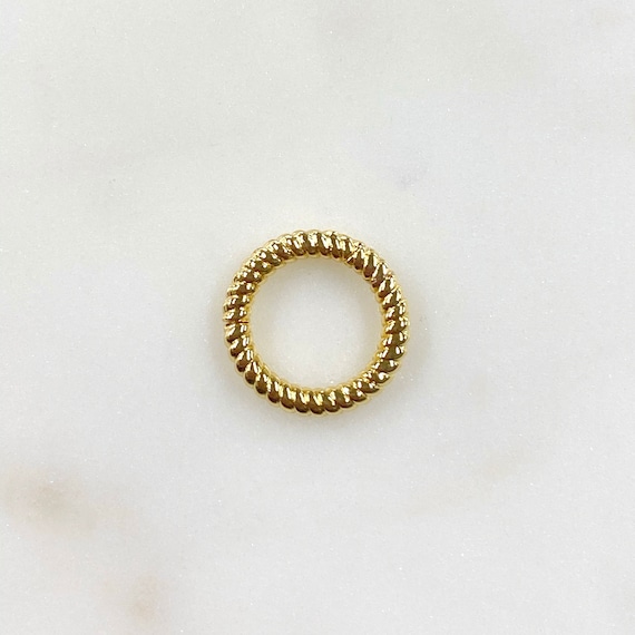 Simple Roped Clicker Clasp Gold Plated Textured Clasp