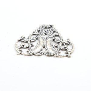 Sterling Silver Fancy Art Deco Large 3 way Link Connector Y Charm