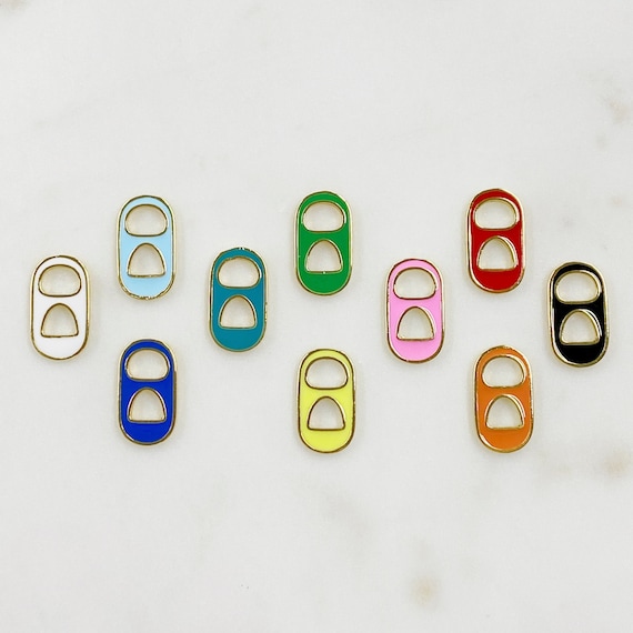 Can Tab Enamel Charms Choose Your Color Unique Jewelry Making Charms Soda Pop Can Tabs