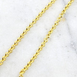 Base Metal Thick Saucer Rolo Chain in Shiny Gold Lead and Nickel Free / Chain By the Foot