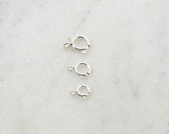 10 stuks sterlingzilver gesloten veerringsluiting 3 maten Kies je maat 7 mm, 6 mm, 5 mm Benodigdheden voor het maken van sieraden Kettingbevindingen