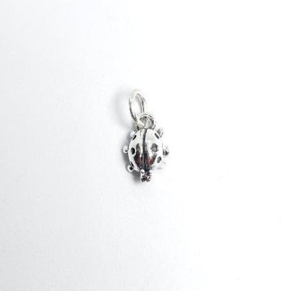 Sterling Silver Cute Detailed LadyBug Charm Nature Spring Inspirational Insect