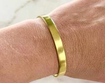 Mini Raw Brass Cuff Bracelet, Ready to Wear