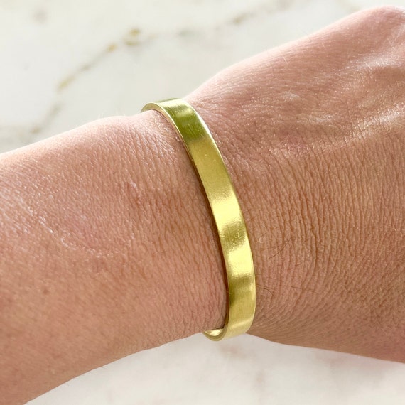 Mini Raw Brass Cuff Bracelet, Ready to Wear