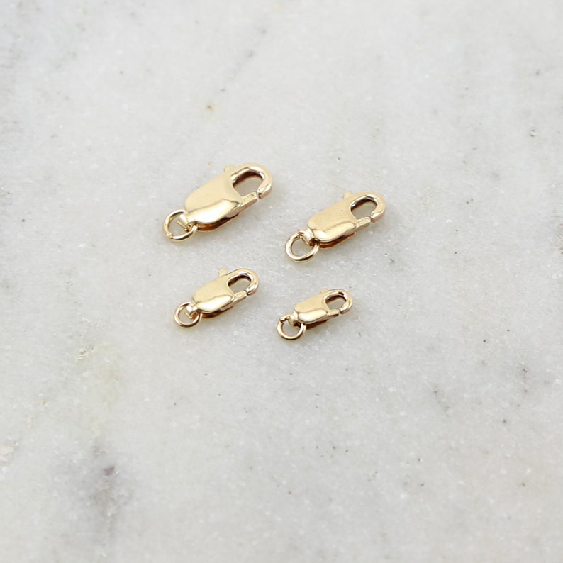 14K Gold Filled Rectangle Lobster Clasp Choose your Size 13.75mm x 11.75mm, 10.25mm, 8.25mm Jewelry Making Supplies Chain Findings image 3