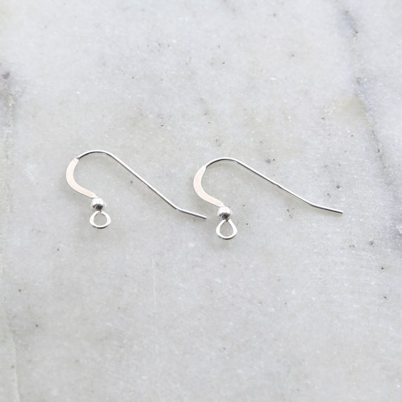 1 Pair Long Sterling Silver French Ear Wire with Ball Ear Wires Earring Hook Component