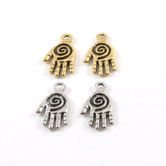 2 Pieces Healing Hand Charms Reiki Charm Pendant Healer Nurse Charm 11mm x 20mm