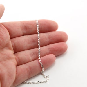 Diamond Cut Curb Chain Sterling Silver / Sold by the Foot / Bulk Unfinished Chain image 3