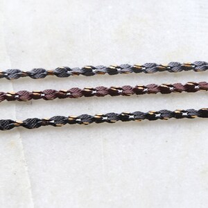 Vergoldete Verdrehte Metallkette in Grau/Blau, Schwarz und Rot Farbe / Fußkette