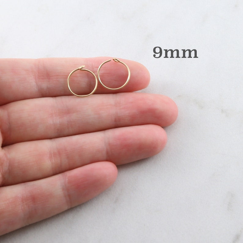 1 Pair Beading Hoop Earring Wire 40mm, 25mm, 18mm, 16mm, 10mm Earring Wires Earring Hook Component image 3