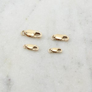 14K Gold Filled Rectangle Lobster Clasp Choose your Size 13.75mm x 11.75mm, 10.25mm, 8.25mm Jewelry Making Supplies Chain Findings image 5