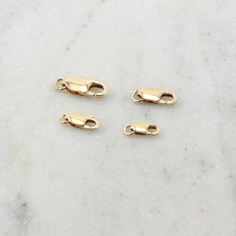 14K Gold Filled Rectangle Lobster Clasp Choose your Size 13.75mm x 11.75mm, 10.25mm, 8.25mm Jewelry Making Supplies Chain Findings image 5