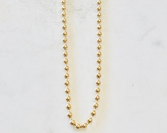 Ready to Wear Finished Ball Chain 18K Gold Filled 3mm Finished Chain 24 inches Ready To Wear