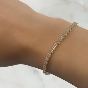 Pavé All Day Bracelet Gold Plated Cubic Zirconia Ready To Wear Chain Bracelet