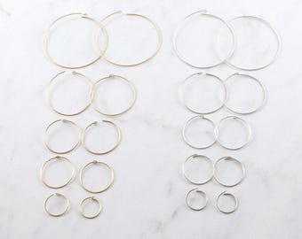 1 pair beading hoop earring wire 40mm, 25mm, 18mm, 16mm, 10mm earring wires earring hook component