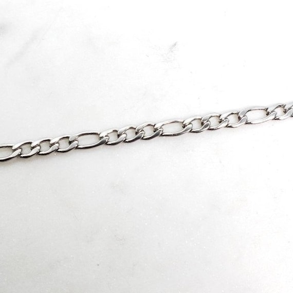 Figaro Stainless Steel Chain by the foot, Jewelry, Necklaces, Bracelets