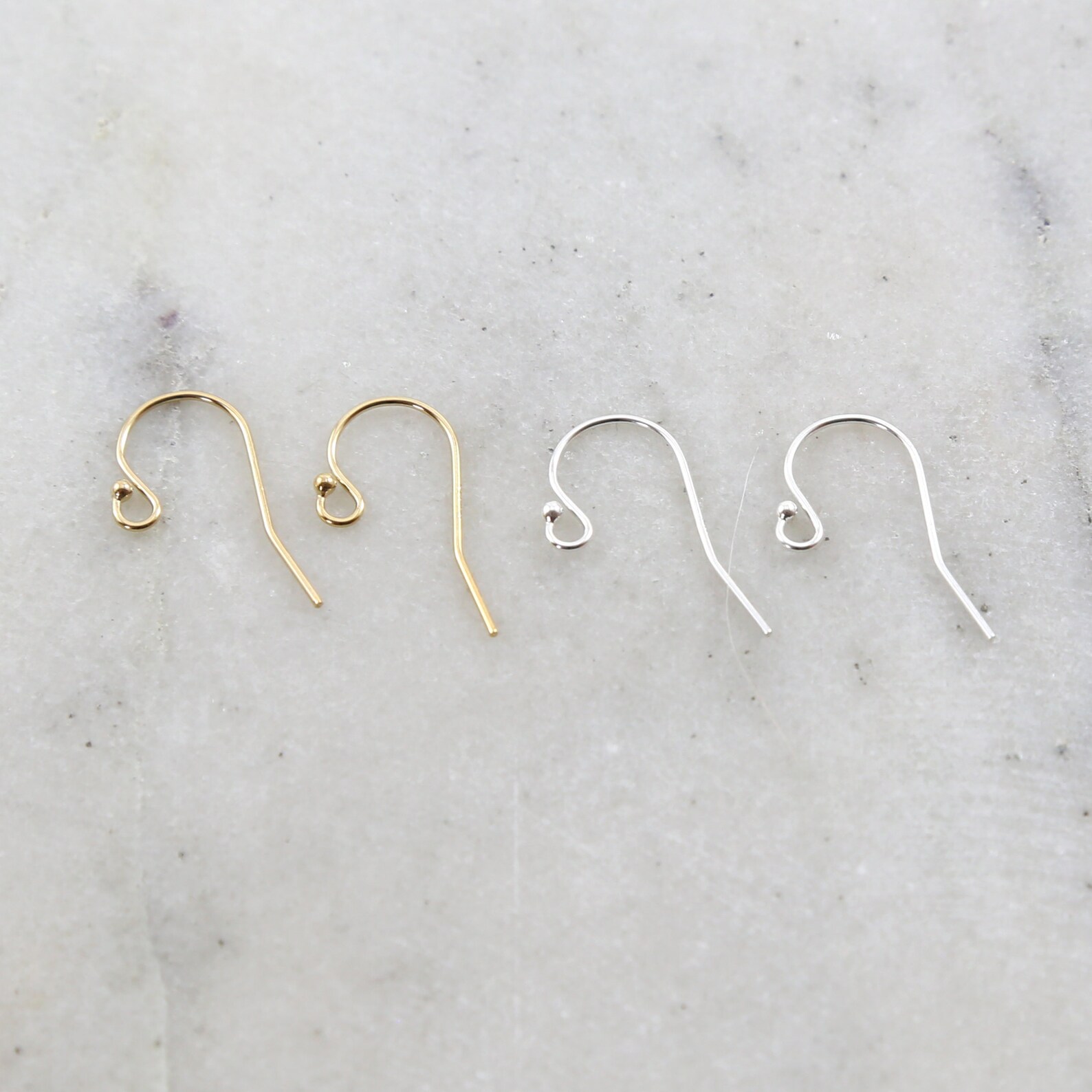 1 Pair Ball End Ear Wire Earring Wires Earring Hook Component Etsy