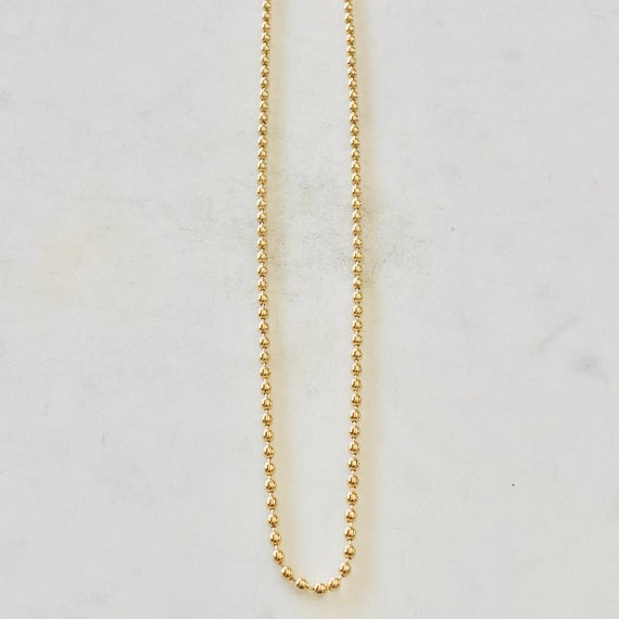 Ready To Wear Finished Ball Chain 18K Gold Filled 2.5mm Finished Chain 16", 18" or 20" Ready To Wear