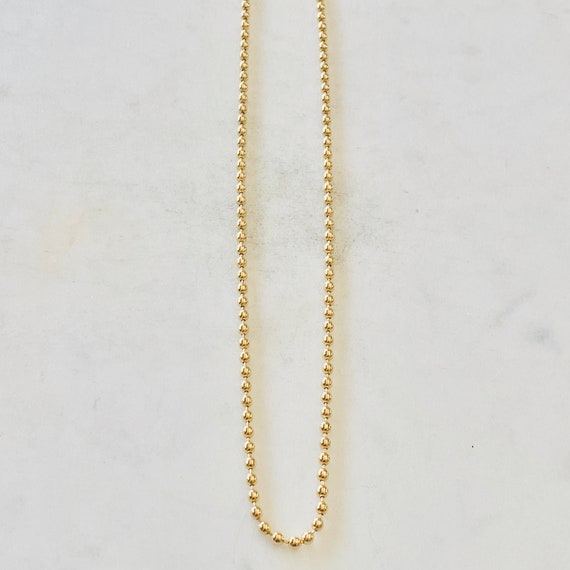 Ready To Wear Finished Ball Chain 18K Gold Filled 2.5mm Finished Chain 16", 18" or 20" Ready To Wear