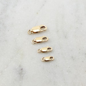 14K Gold Filled Rectangle Lobster Clasp Choose your Size 13.75mm x 11.75mm, 10.25mm, 8.25mm Jewelry Making Supplies Chain Findings image 1