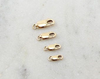 Fermoir mousqueton rectangle rempli d'or 14 carats Choisissez votre taille 13,75 mm x 11,75 mm, 10,25 mm, 8,25 mm Accessoires de fabrication de bijoux Accessoires de chaîne