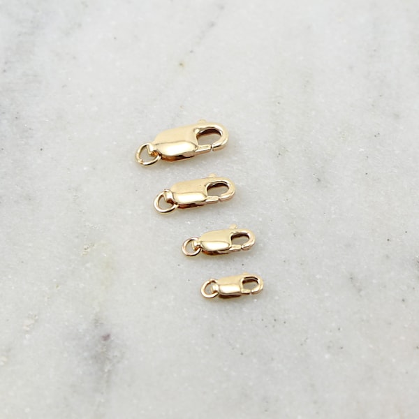 14K Gold Filled Rectangle Lobster Clasp Choose your Size 13.75mm x 11.75mm, 10.25mm, 8.25mm Jewelry Making Supplies Chain Findings