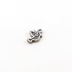 Sterling Silver Thick Dove Sillouette Flying Bird Delicate Charm