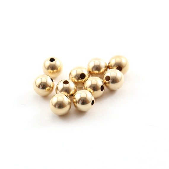 10 Pieces 8mm Smooth Seamless Round 14K Gold Filled Spacer Beads