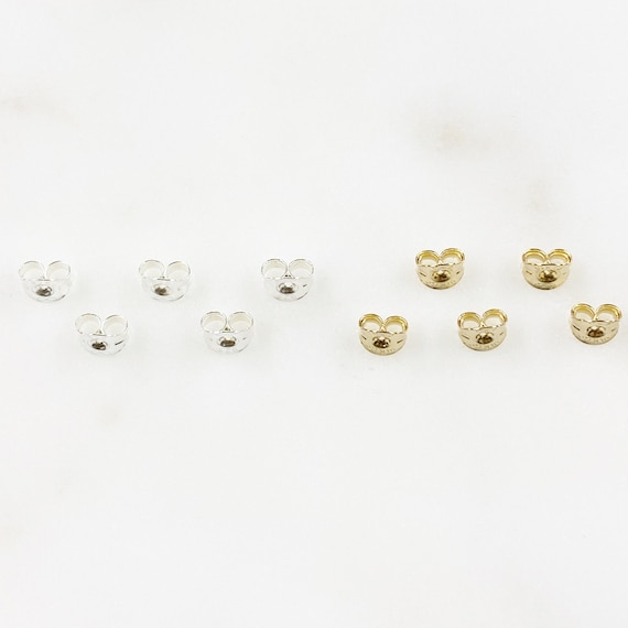 10 Piece Butterfly Earring Backing Choose Your Color  Sterling Silver or 14k Gold Filled Earring Backing Earring Making Supplies