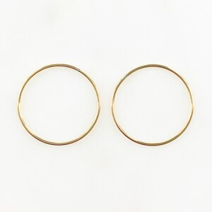 2 Pieces 24.5mm 14k Gold Filled Smooth Connector Ring Open Circle Charm Soldered Ring Jewelry Making Supplies Permanent Jewelry