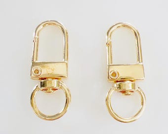 2 Pieces Swivel Clasp Lobster Buckle Swivel Snap Hook Push Gate Jewelry Making Supplies Clasp Findings