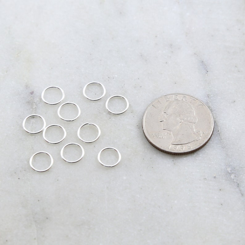 10 Pieces 8mm 19 Gauge Sterling Silver Open Jump Rings Charm Etsy