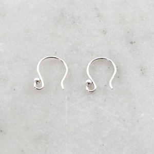 May include: Two silver earring hooks with a small ball at the end of each hook.