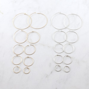 1 Pair Beading Hoop Earring Wire 40mm, 25mm, 18mm, 16mm, 10mm Earring Wires Earring Hook Component image 1