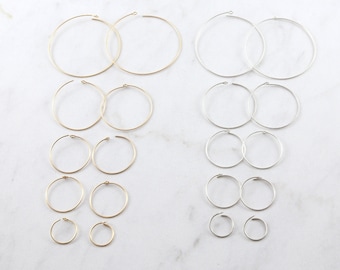 1 Pair Beading Hoop Earring Wire 40mm, 25mm, 18mm, 16mm, 10mm Earring Wires Earring Hook Component