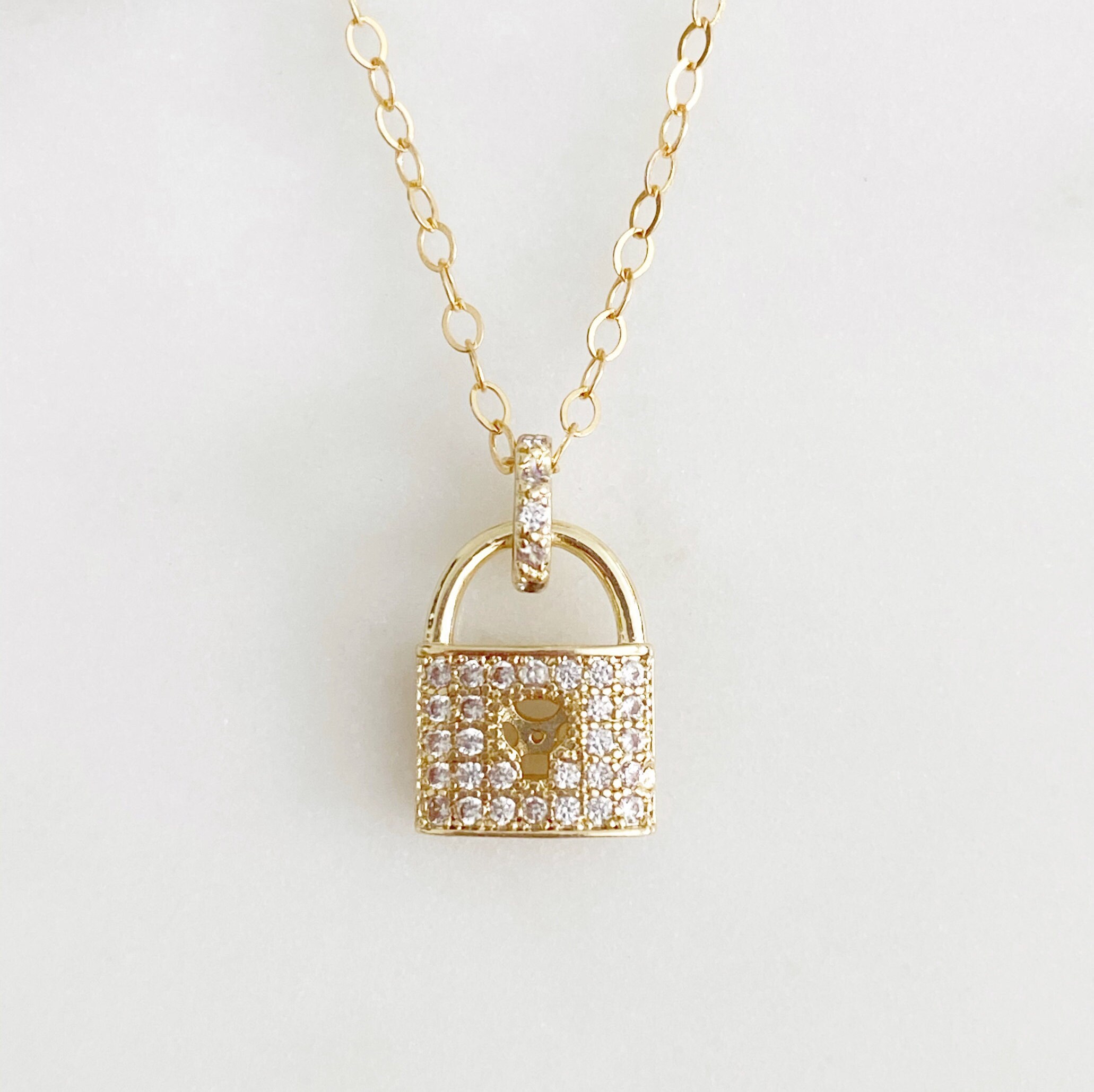 Shimmer Lock Necklace - Etsy