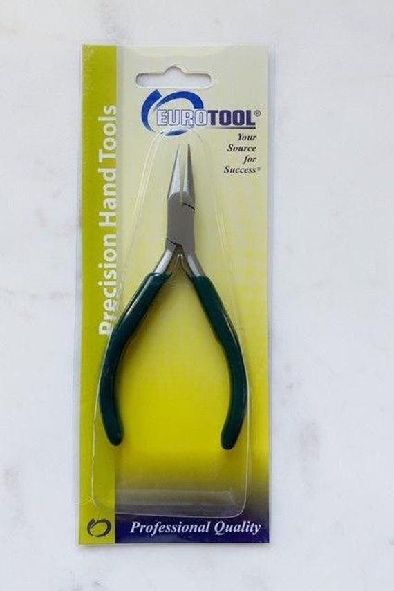 Green Handle Flat Nose Chain Nose Plier Precision Hand Tools Euro Tool Professional Quality Jewelry Making Tool Supply
