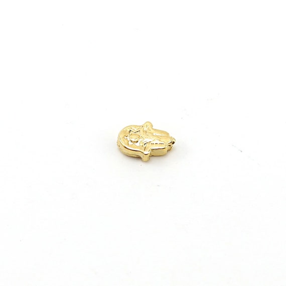 Vermeil Gold Hamsa Bead with Star of David great for Necklaces or Bracelets Bead